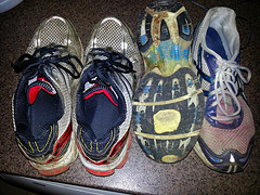 Some of the spoils of my running streak - my shoes