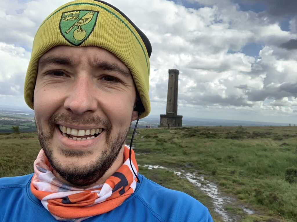 Selfie with Peel Tower in the background